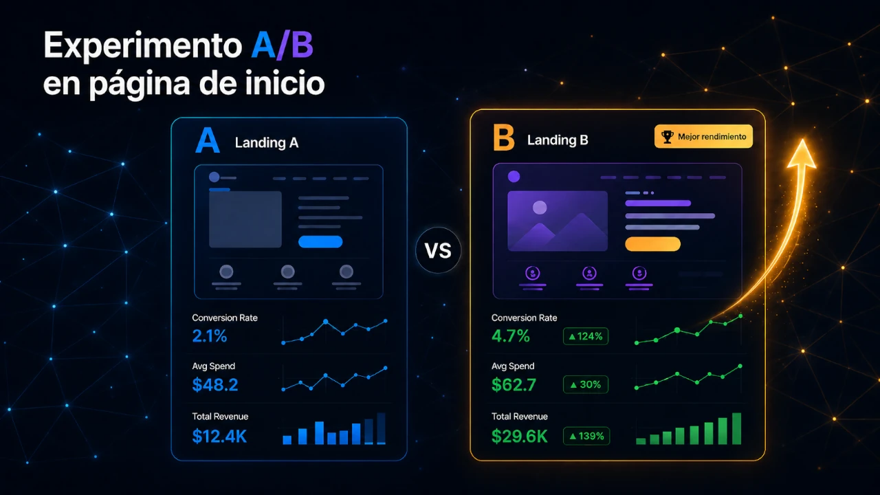 🧪 Test A/B · Landing Page ecommerce